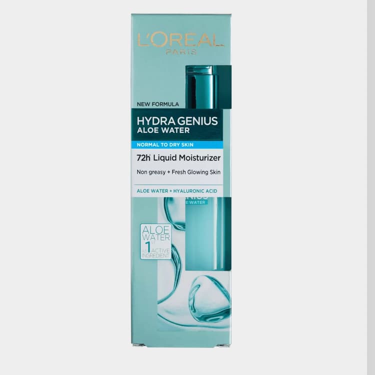 LOREAL HYDRA GENIUS ALOE WATER FOR NORMAL TO DRY SKIN  للبشره الجافة الى العادية