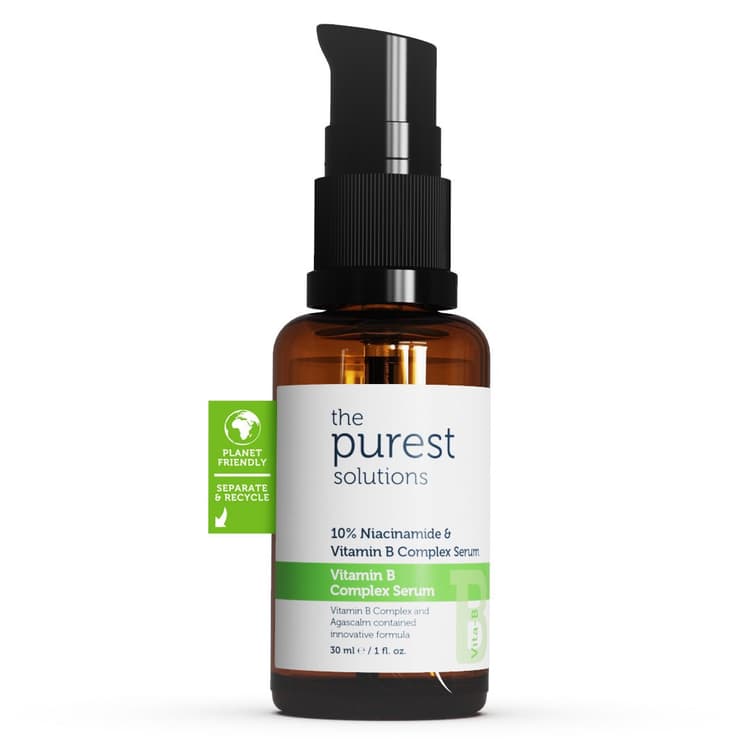 ‏Vitamin B Complex Serum 30ml The Purest Solutions ذا بيورست سوليوشنز سيروم (10% نياسيناميد مجموعة فيتامين ب ) 30مل إنه فعال في تقوية حاجز الجلد وتجديد البشرة.