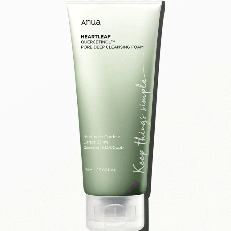 ANUA HEARTLEAF QUERCETINOL PORE DEEP CLEANSING FOAM رغوة كيرسيتينول للتنظيف العميق للمسام