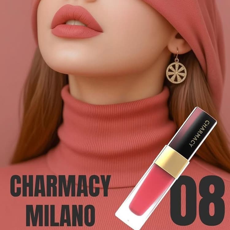 CHARMACY MILANO STUNNING LONGSTAY LIQUID LIP - 5.6ML | جارمسي ميلانو أحمر شفاه طويل الأمد مات 08