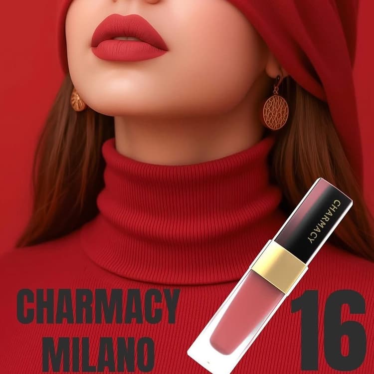 CHARMACY MILANO STUNNING LONGSTAY LIQUID LIP - 5.6ML | جارمسي ميلانو أحمر شفاه طويل  ‎الأمد مات 16